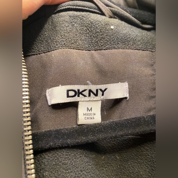 DKNY hooded black rain jacket Size M in good condition - Picture 7 of 10